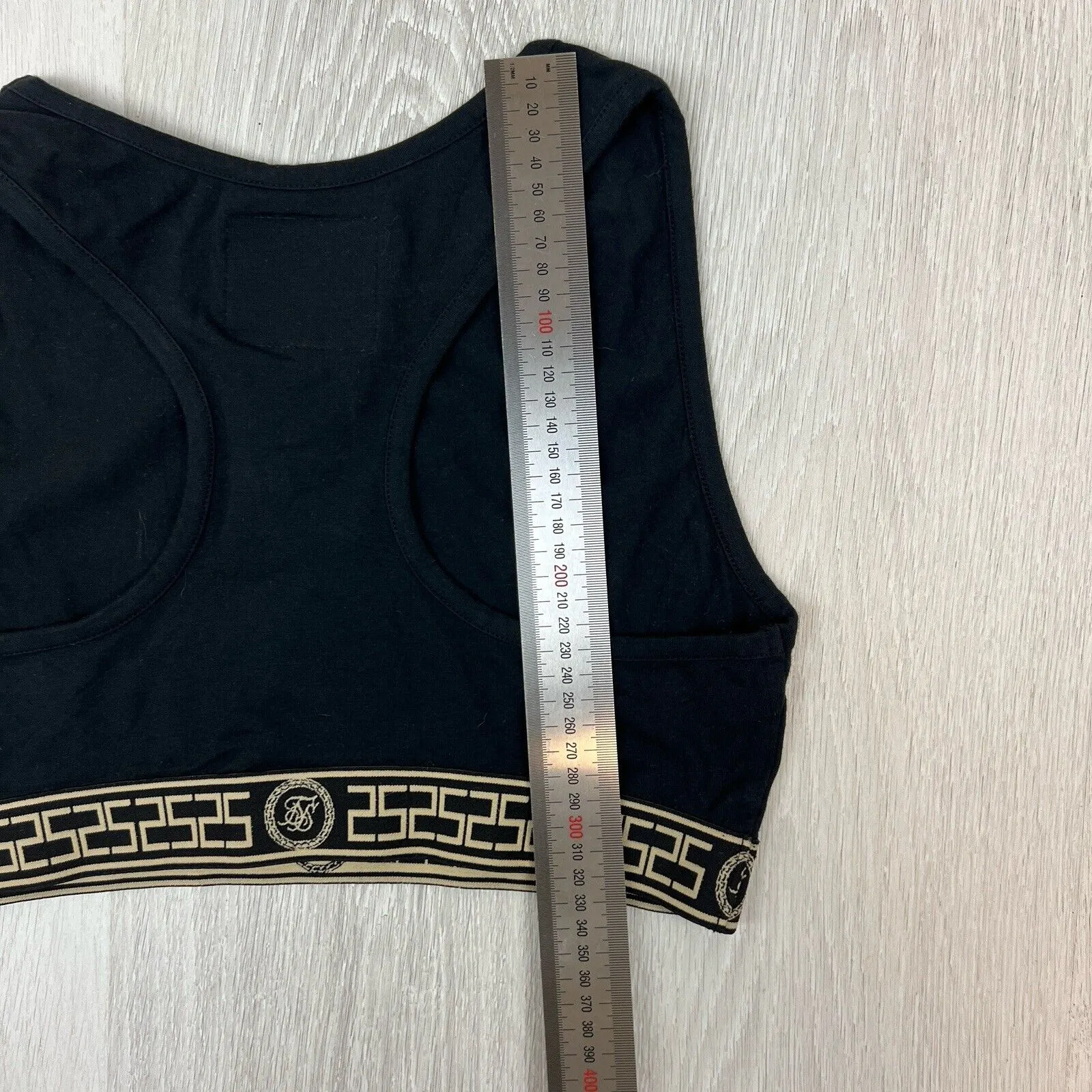 Siksilk Womens Black Activewear Crop Top Size 14