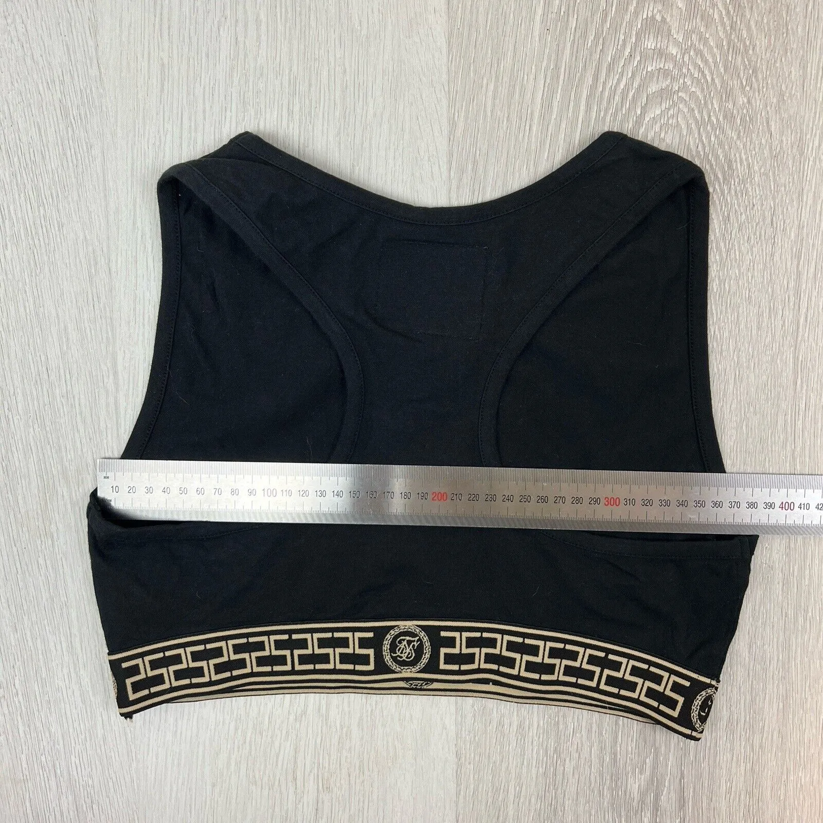 Siksilk Womens Black Activewear Crop Top Size 14