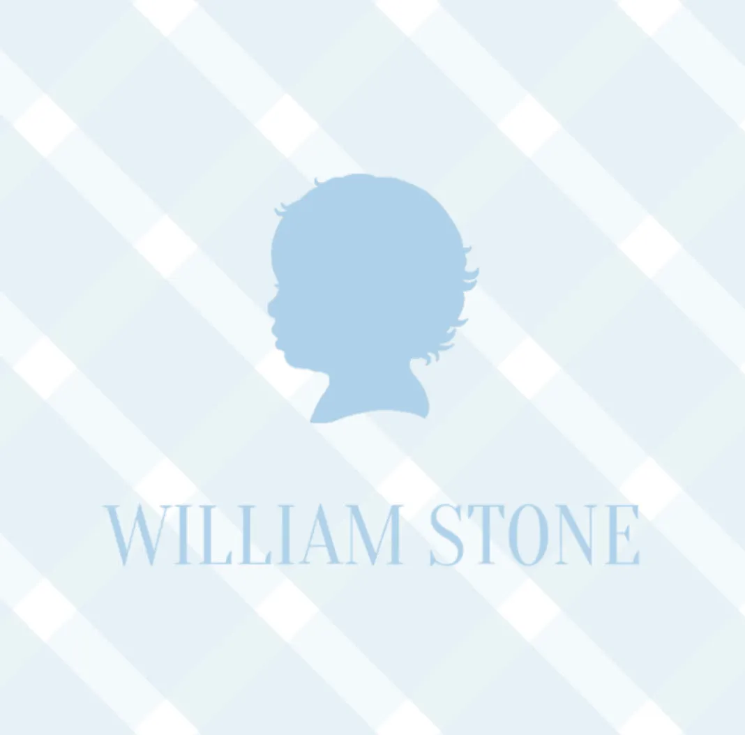Silhouette Luggage Tag Baby - Blue