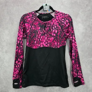 Skirt Sports Black Pink Spotted Activewear Long Sleeve Top Small