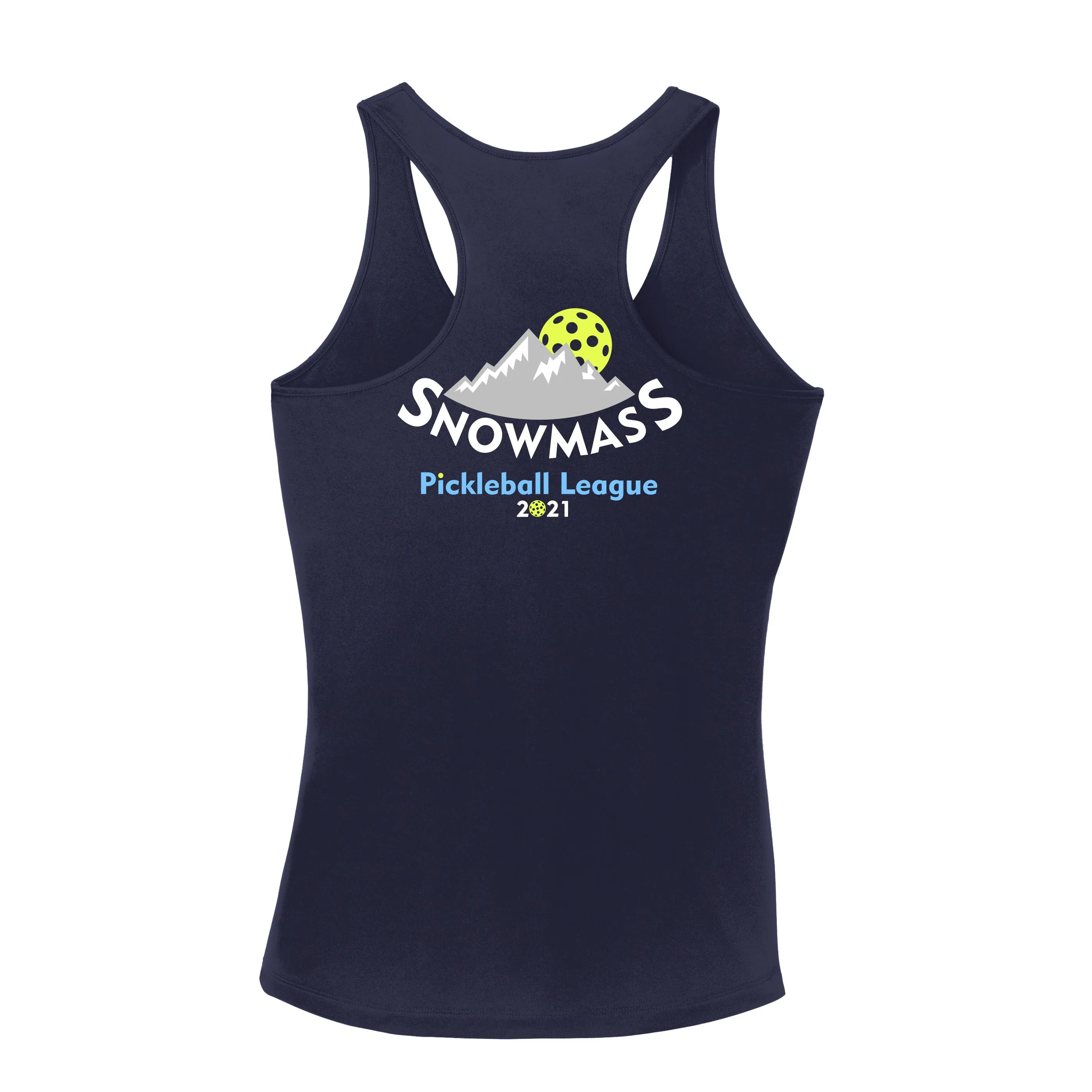 Snowmass 2021 Pickleball Ladies Performance Racerback Tank