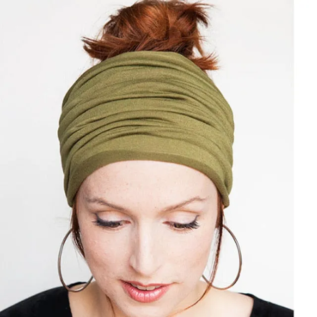 SOFT WIDE YOGA TURBAN HEADBAND