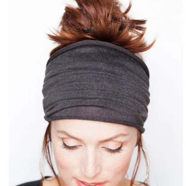 SOFT WIDE YOGA TURBAN HEADBAND