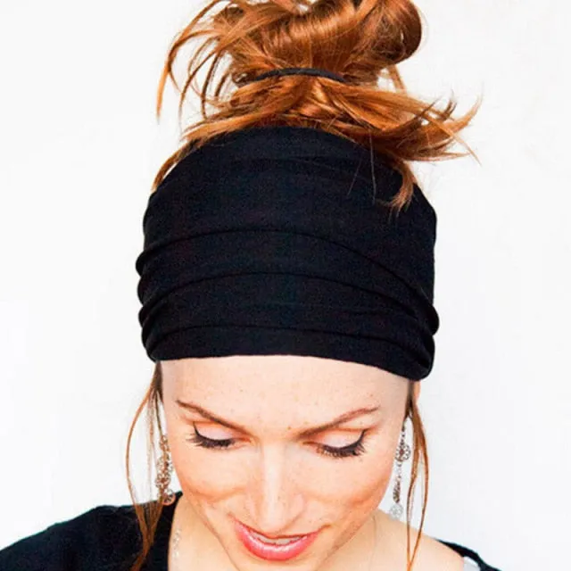 SOFT WIDE YOGA TURBAN HEADBAND