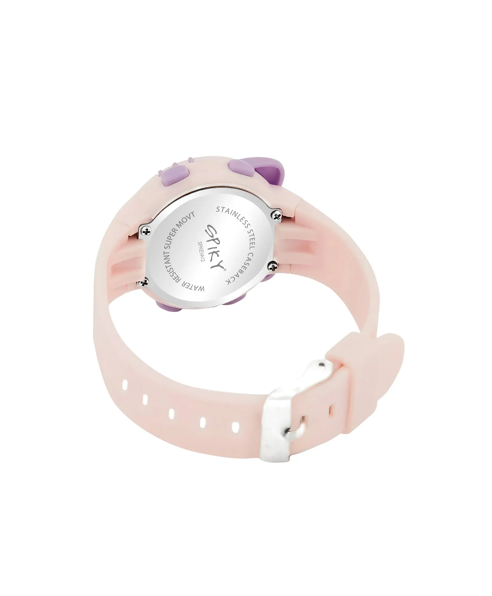 Spiky Eva12 Cat Shaped Sports Digital Watch - White