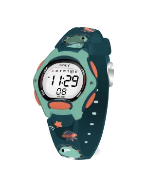 Spiky Eva18 Printed Strap Round Sports Digital Watch