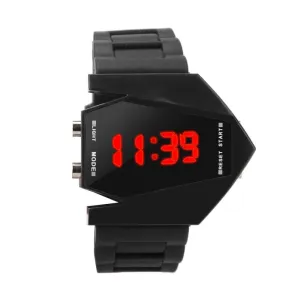 Splendid Waterproof Children Boys Digital LED Sports  Airplane Aivator Pilot LED Flashlight Sport Cuff Watch relogio masculino