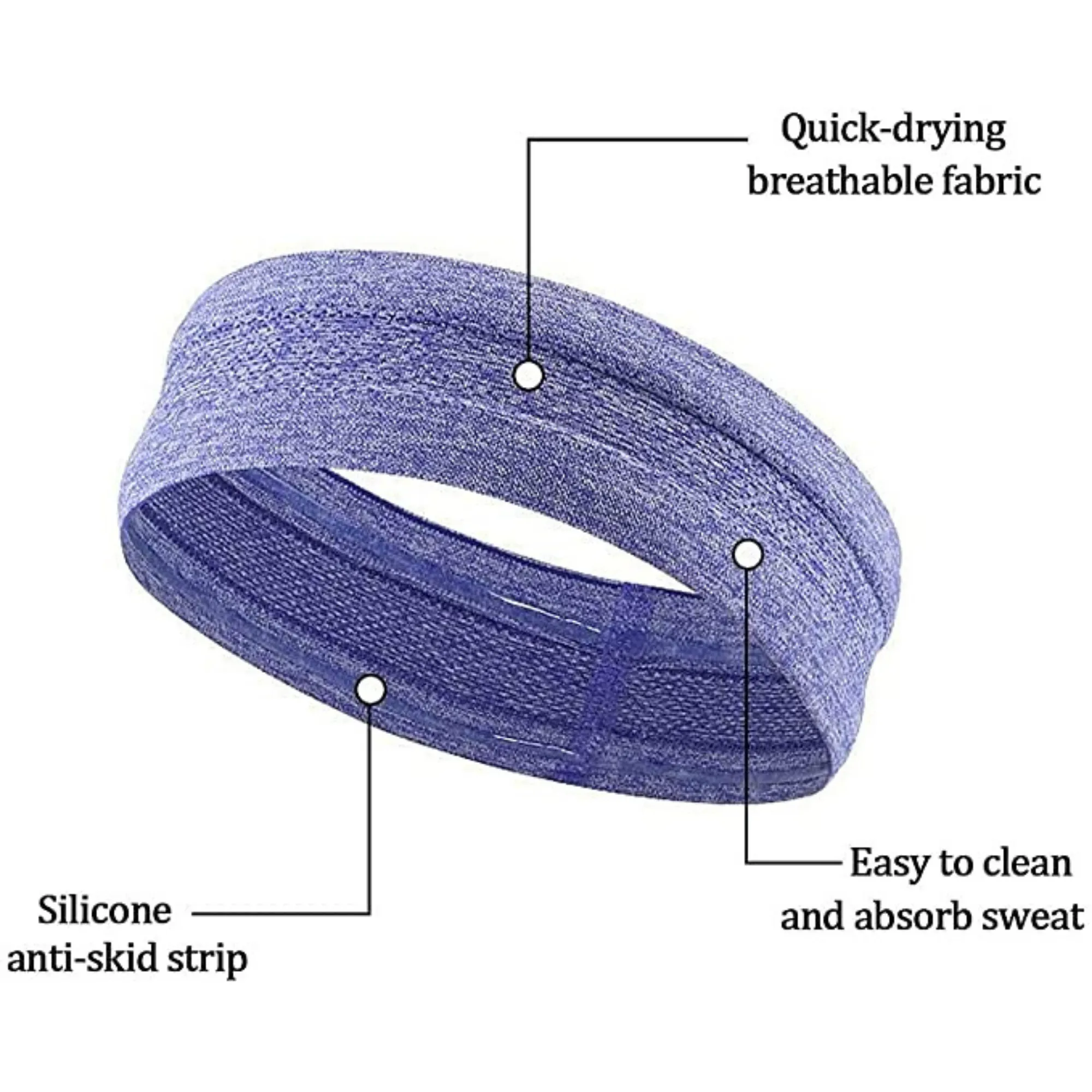 Sport and Fitness Sweat Wicking Fitness Headband  for Yoga, Running