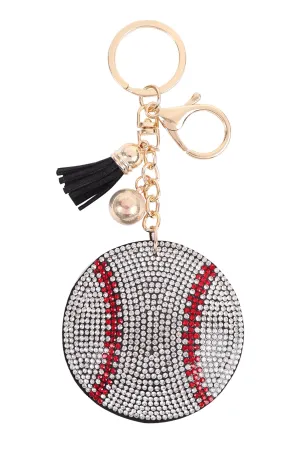 SPORTS BASEBALL TASSEL KEYCHAIN