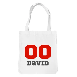 Sports Number White Premium Tote Bag