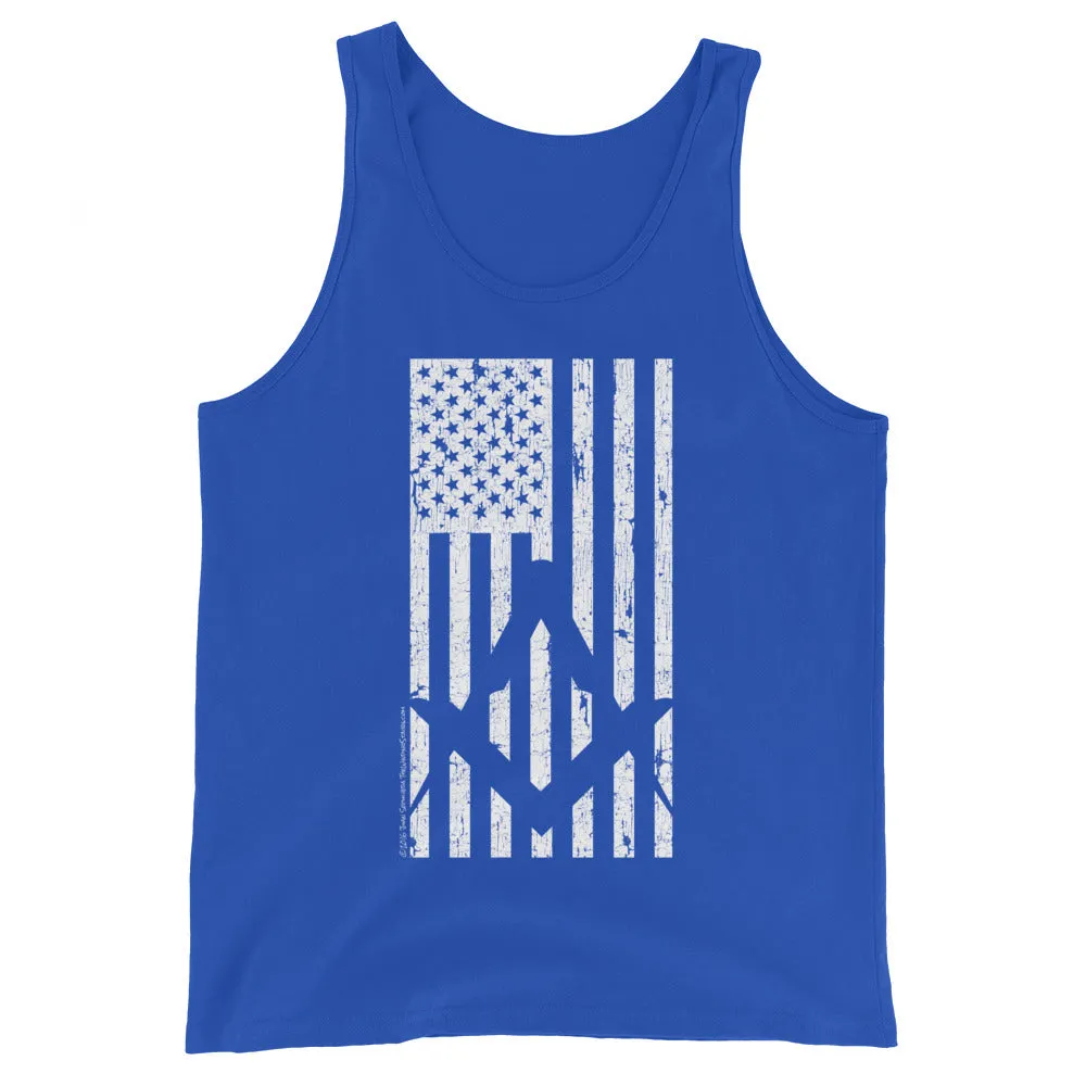 Square and Compass with Flag Tank Top