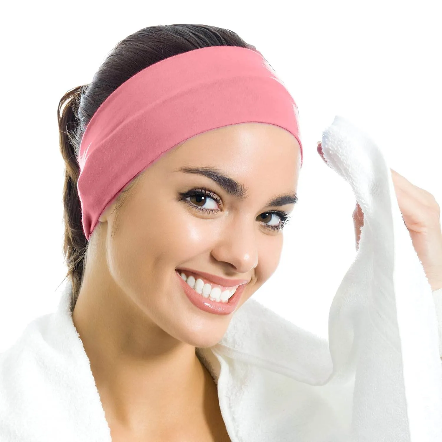 Styla Hair Headbands for Women Stretch Fashion Headbands 10 Pack Non-Slip Head Wraps Great for Spa, Sports, Yoga, Pilates, Running, Gym Headband, Workouts (Variety)