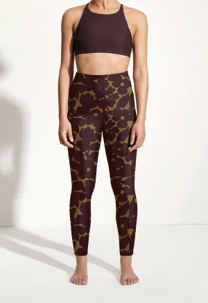 Surf & Yoga Leggings “Larimar” in hibiscus print