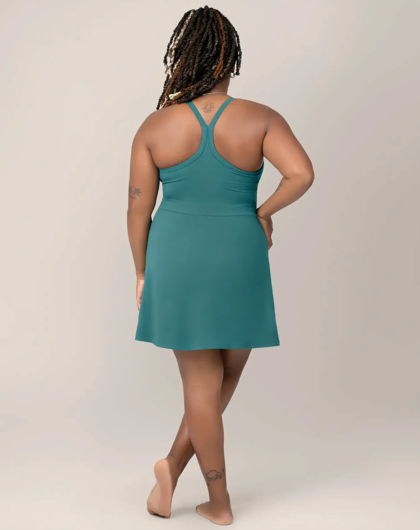 Teal Stevie Active Racerback Nursing Dress