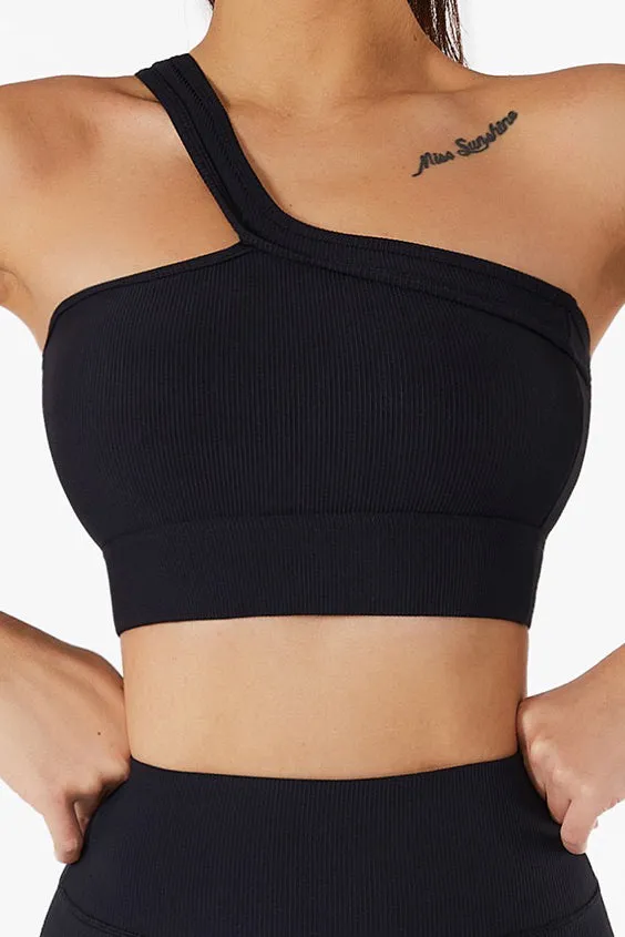 Timeless One Shoulder Sports Bra
