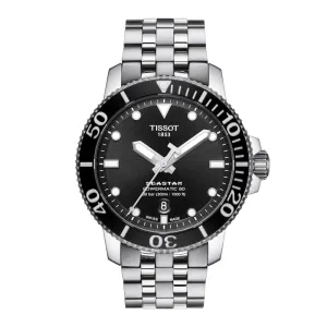 Tissot Seastar 1000 Powermatic 80 Mens Stainless Steel Black Dial  Watch