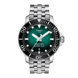 Tissot Seastar 1000 Powermatic 80 Mens Stainless Steel Green Dial Watch