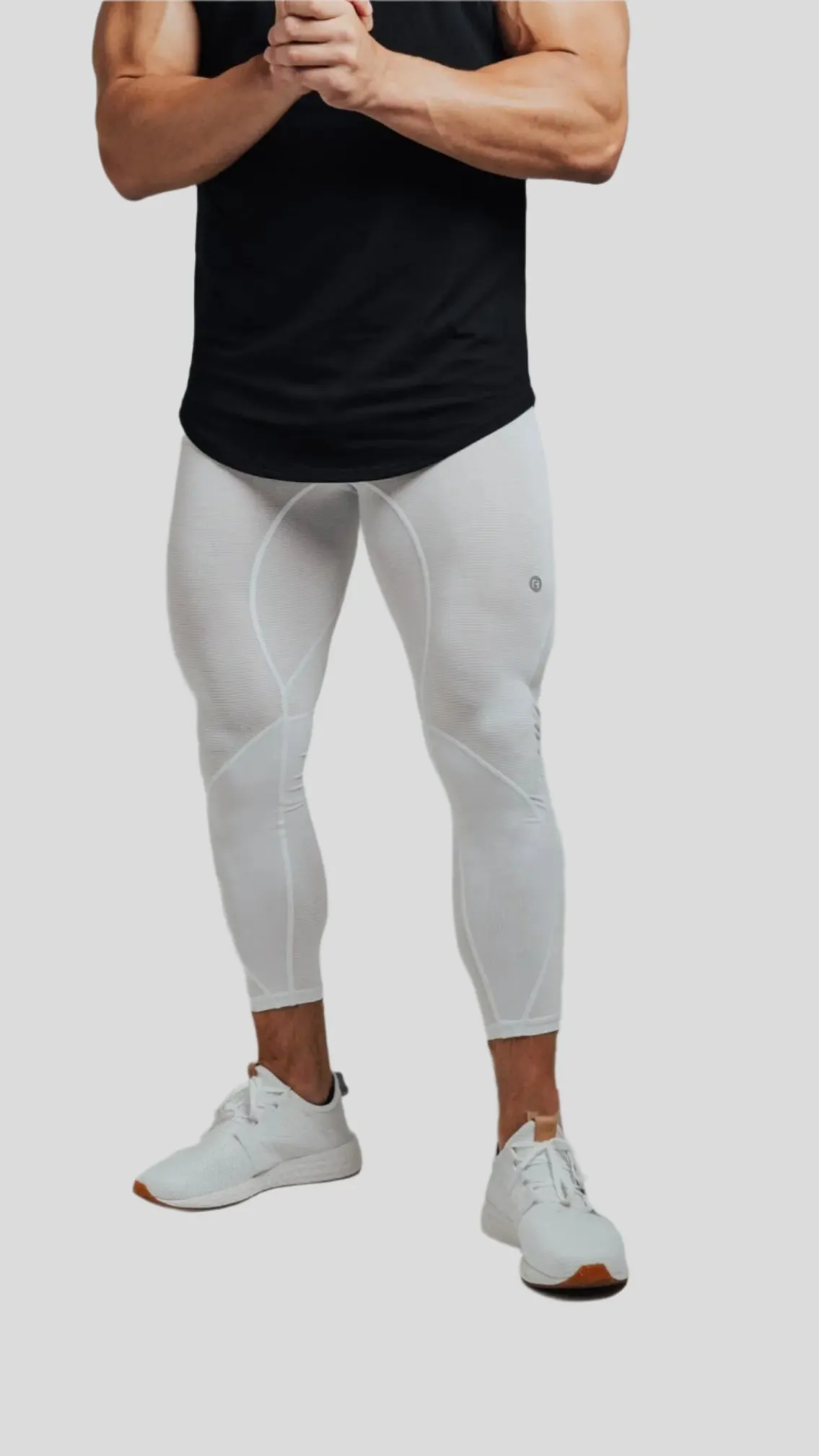 Total War Battle Vented Mesh Training Tight - Blizzard White