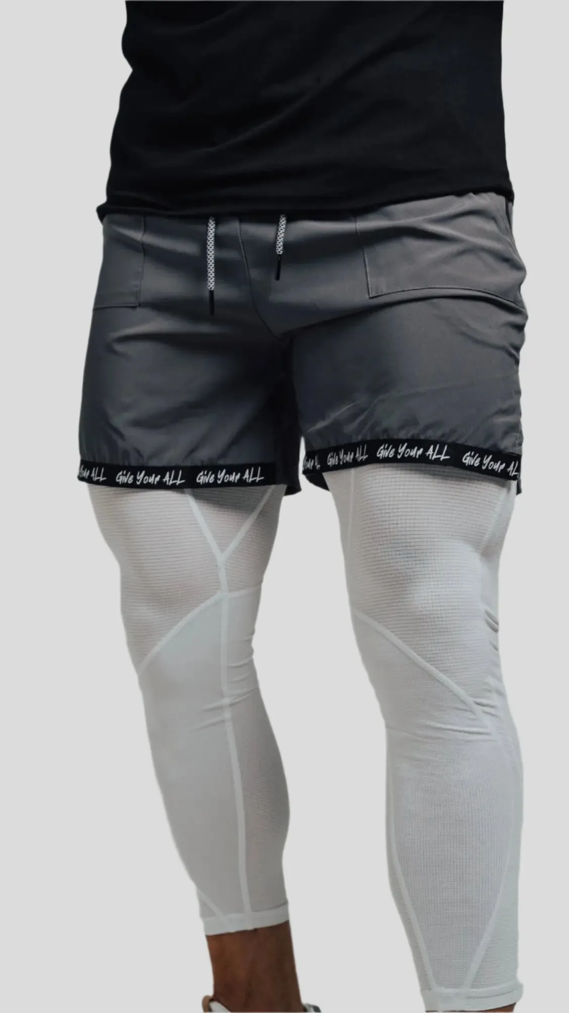 Total War Battle Vented Mesh Training Tight - Blizzard White