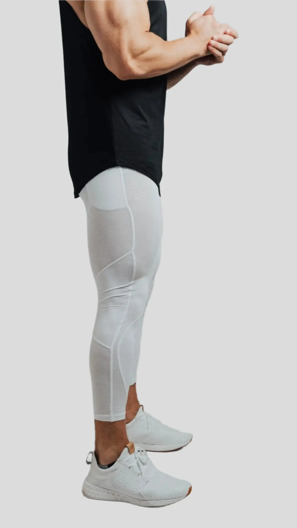 Total War Battle Vented Mesh Training Tight - Blizzard White