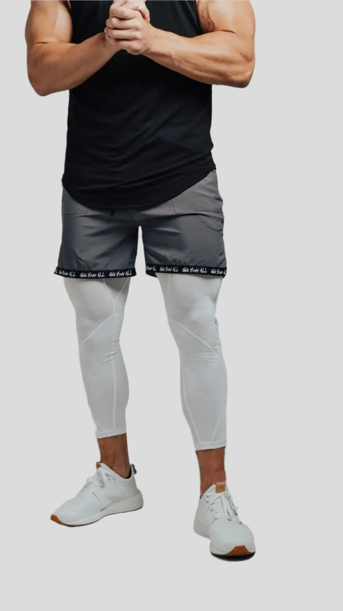 Total War Battle Vented Mesh Training Tight - Blizzard White