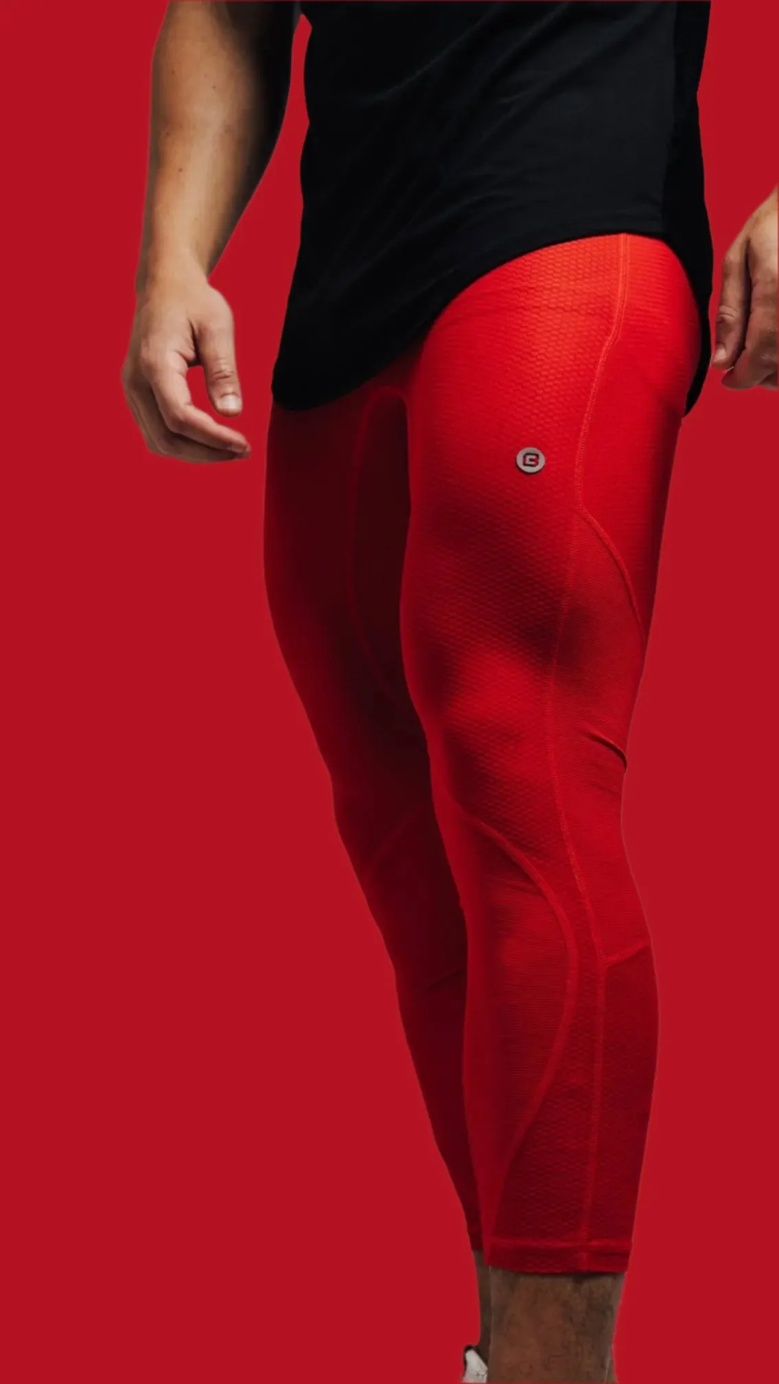Total War Battle Vented Mesh Training Tight - Candy Apple Red