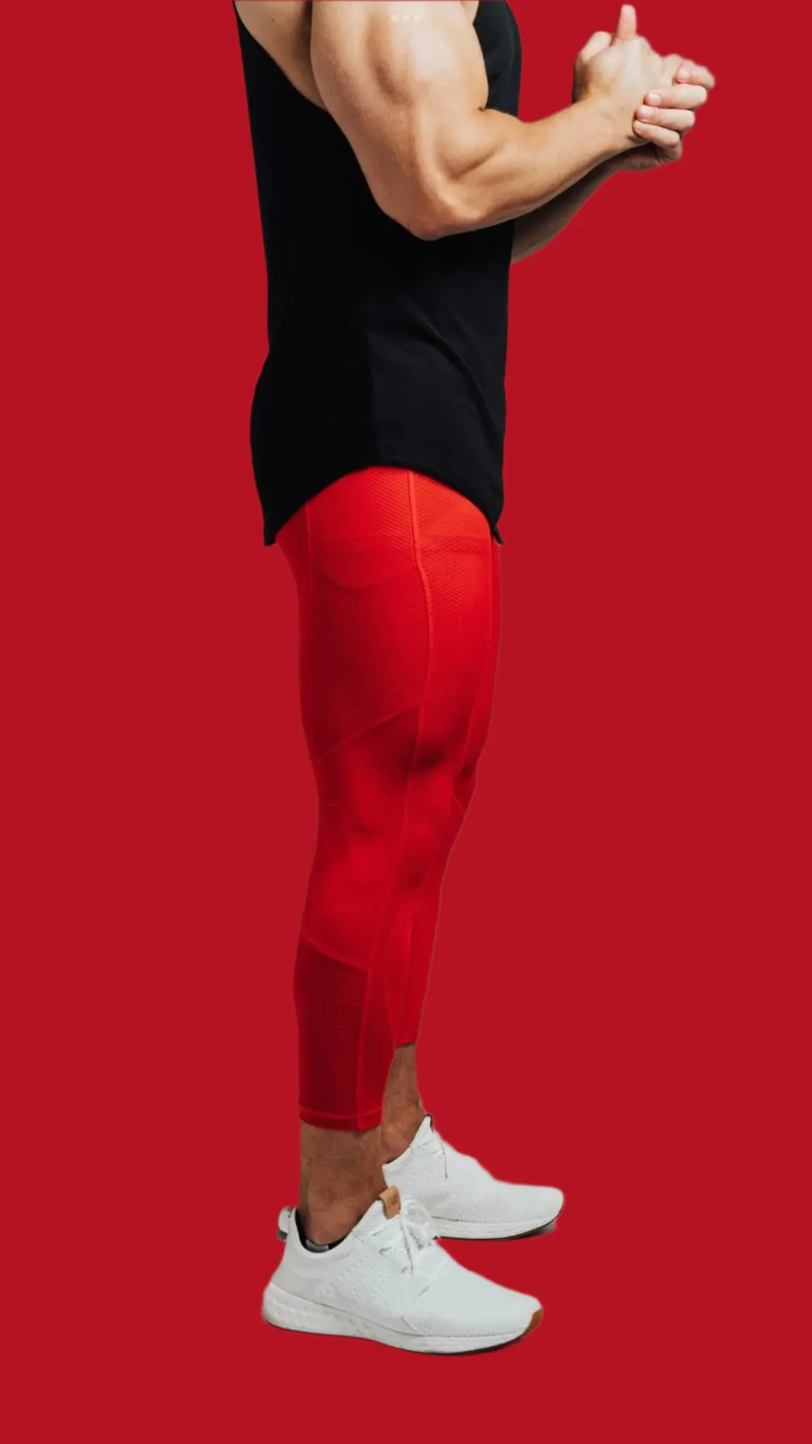 Total War Battle Vented Mesh Training Tight - Candy Apple Red