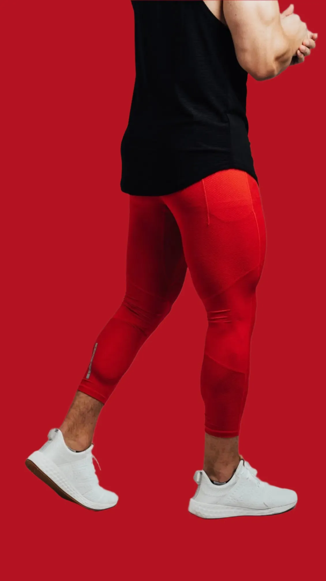 Total War Battle Vented Mesh Training Tight - Candy Apple Red