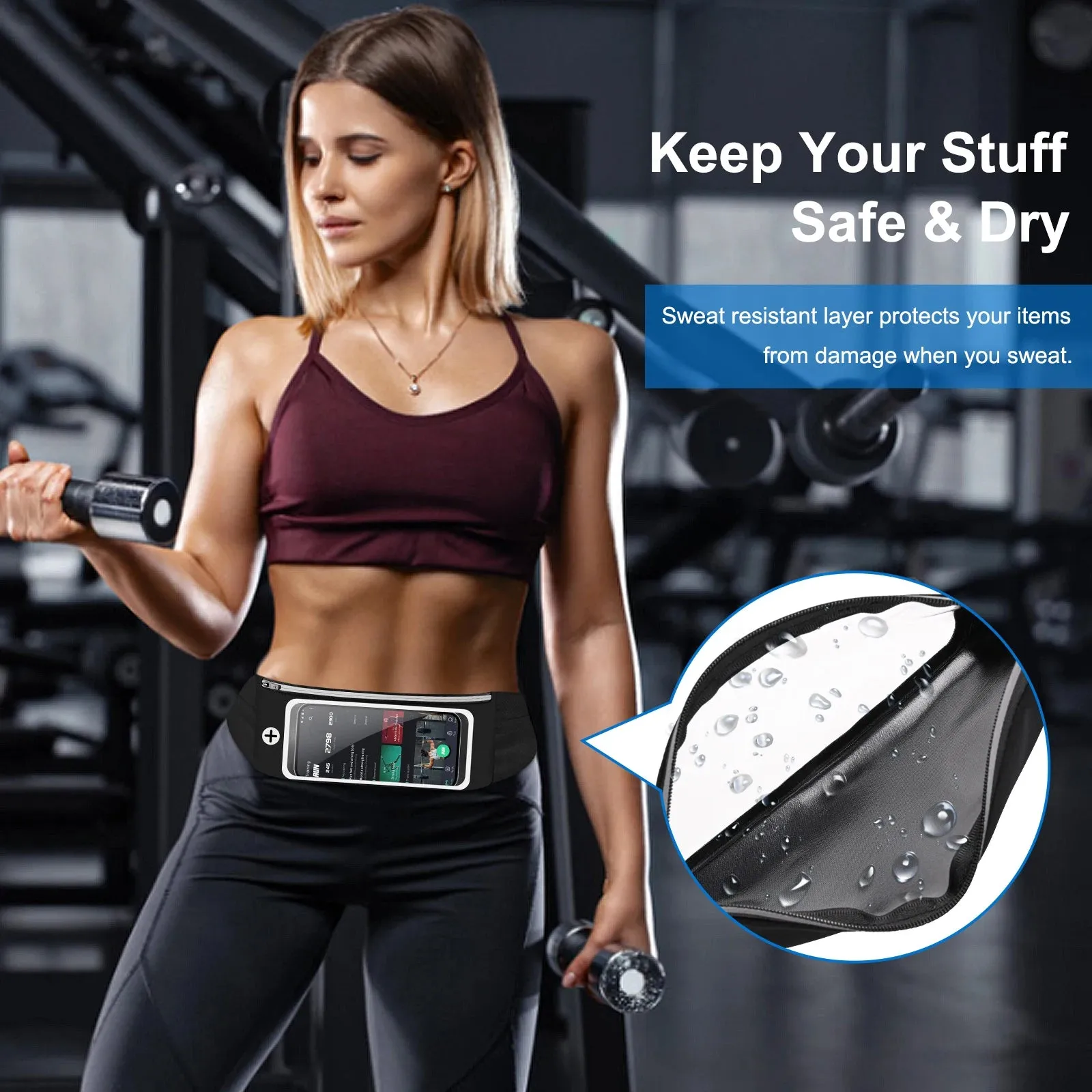 Touch Screen Running Waist Belt for iPhone