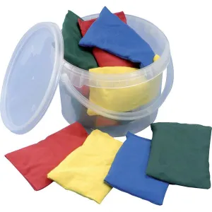 Tuftex Bean Bags Bucket Assorted Colours | Pack of 12