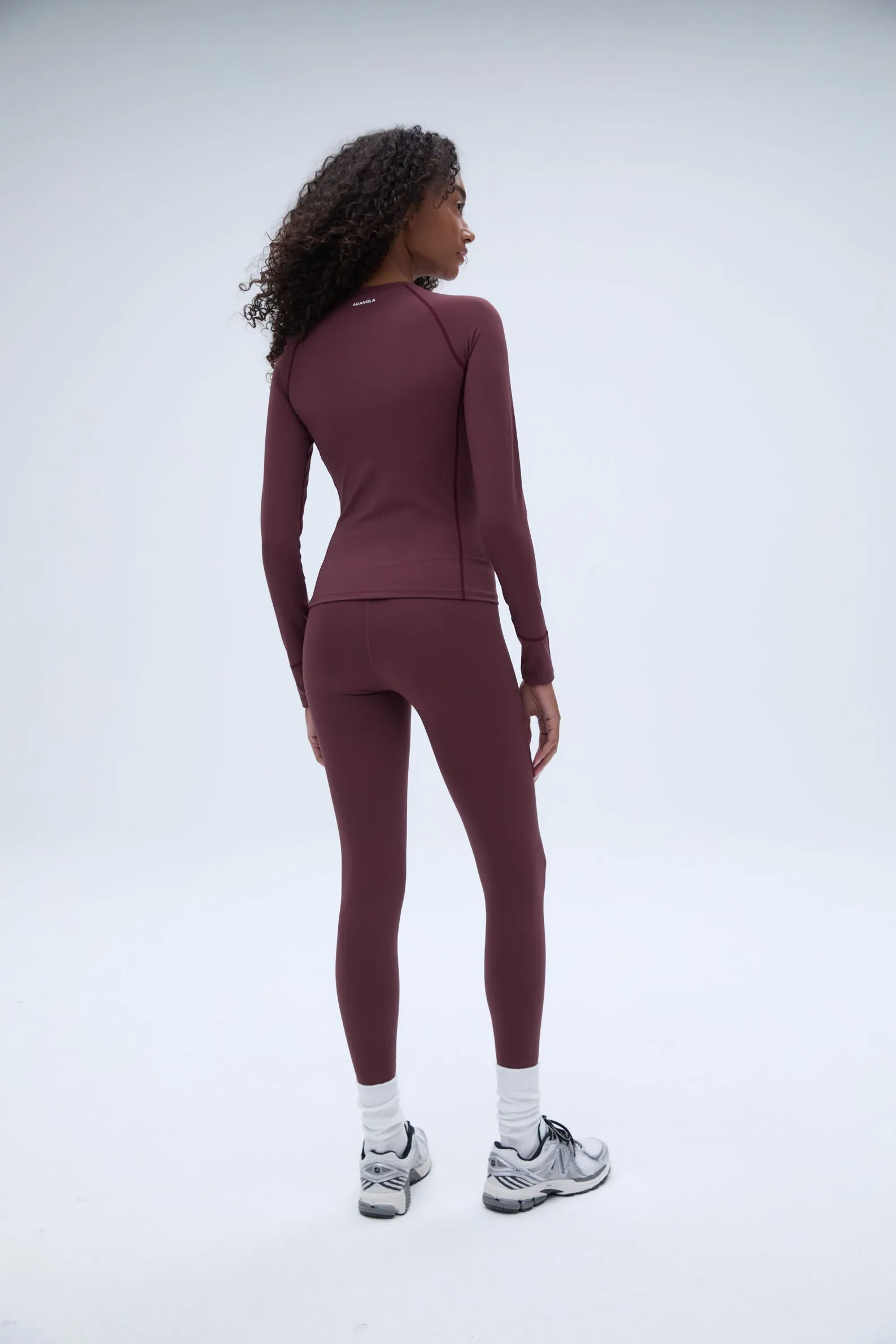 Ultimate Long Sleeve Seam Detail Top - Burgundy