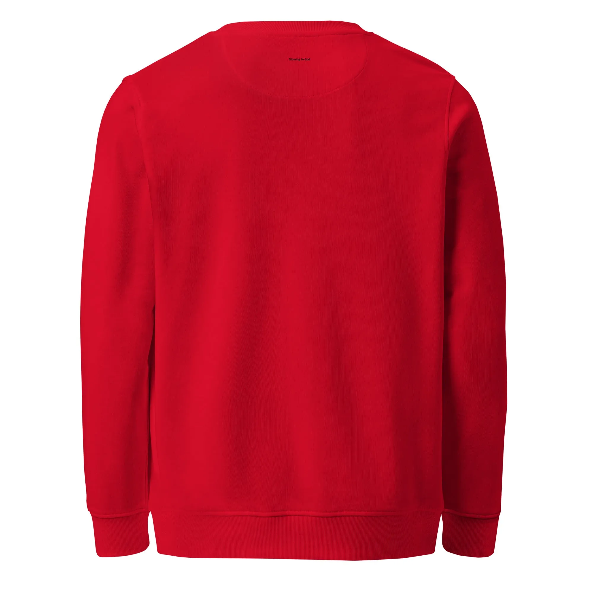 Unisex organic sweatshirt -Glowing in God