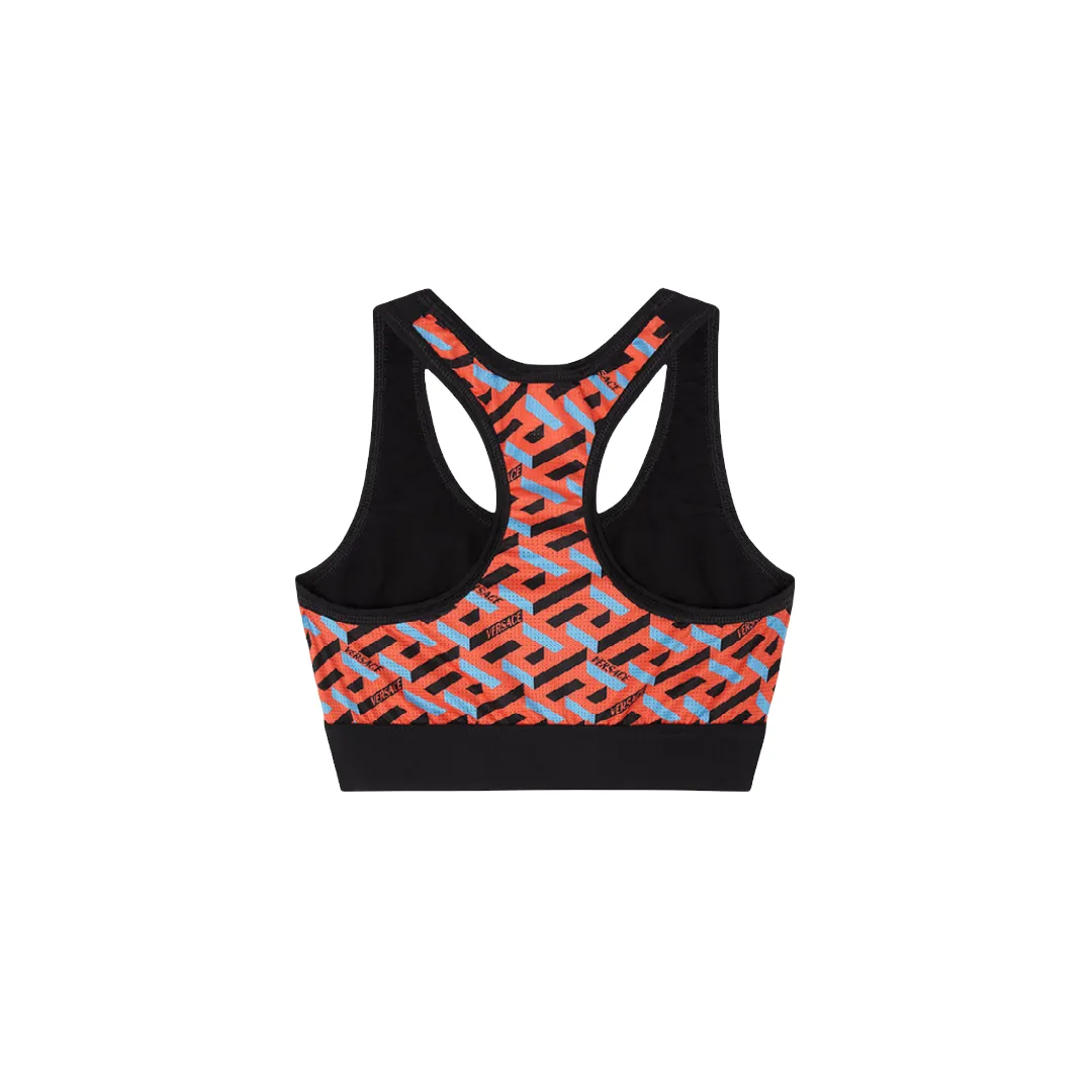 VERSACE GRECA SIGNATURE ACCENT SPORTS BRA