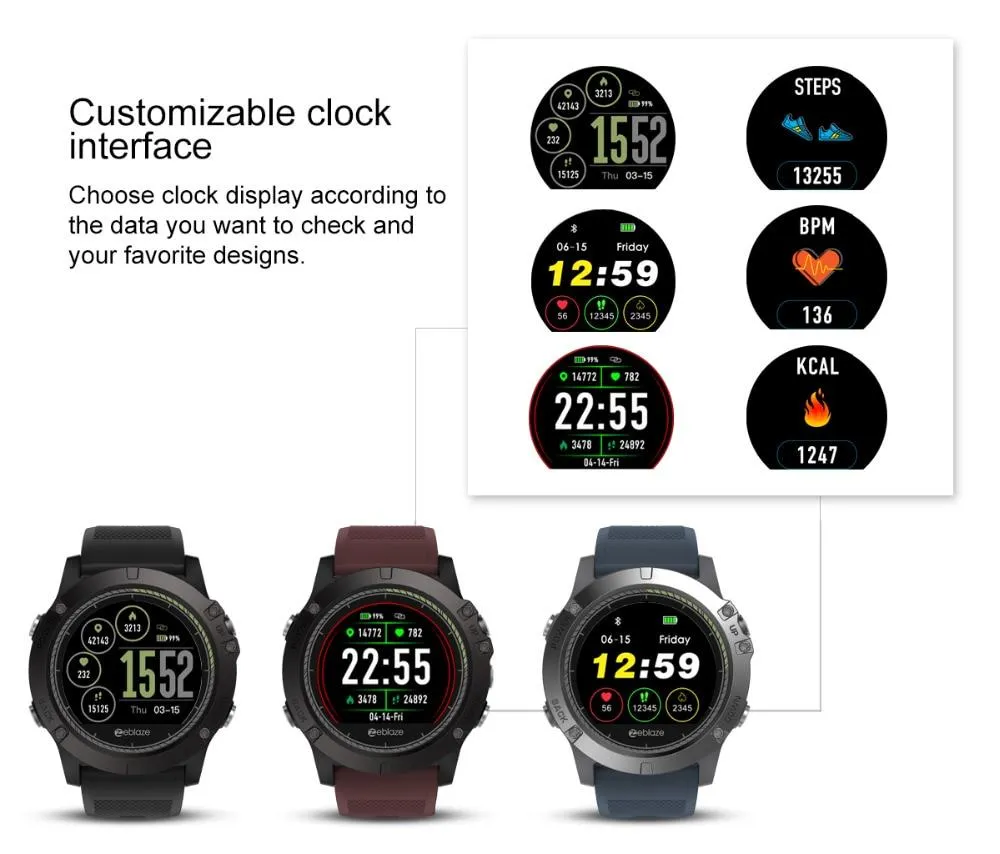 VIBE V3 HR Tactical SmartWatch