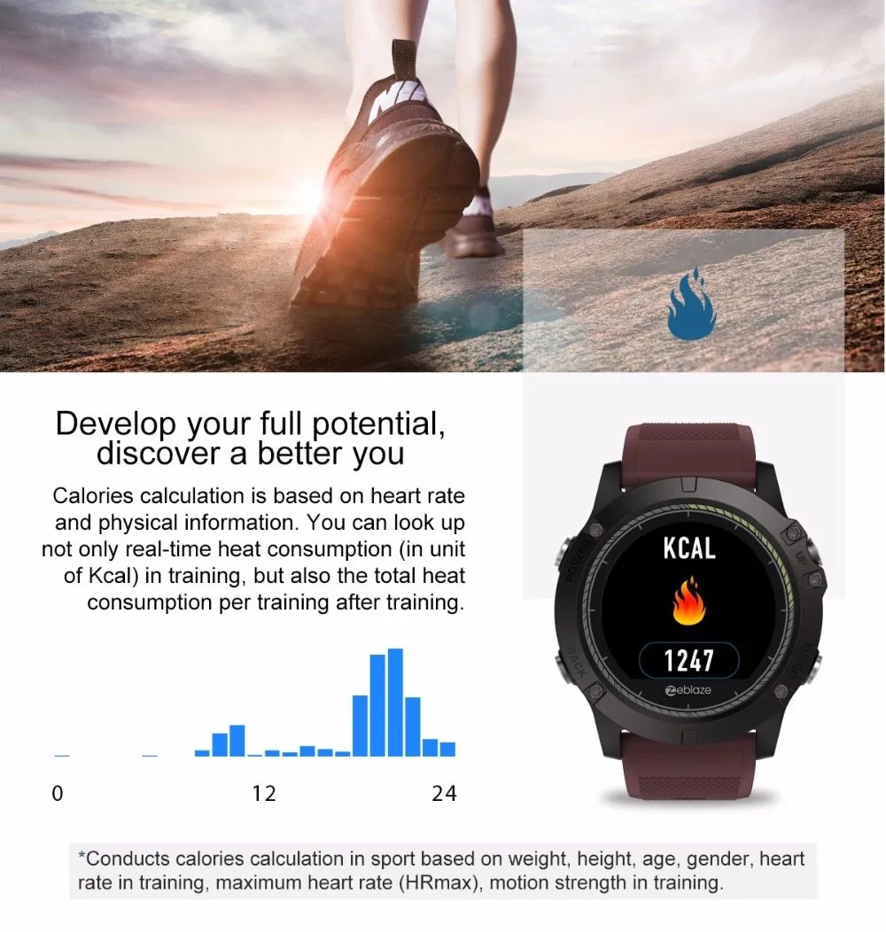 VIBE V3 HR Tactical SmartWatch