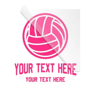 Volleyball Custom Text Heat Transfer