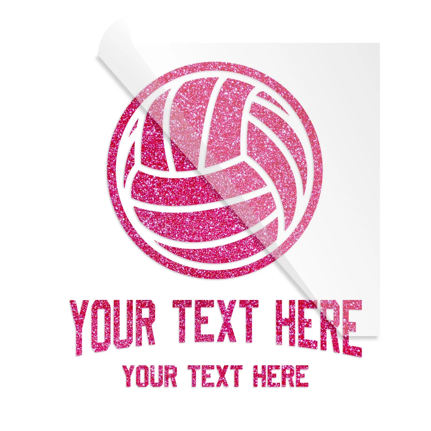 Volleyball Custom Text Heat Transfer