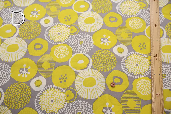 Water repellent Nylon Taffeta Fabric - Ink Blue Flowers