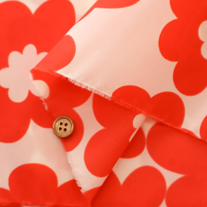 Water Repellent Nylon Taffeta Print Fabric - Nordic Flower