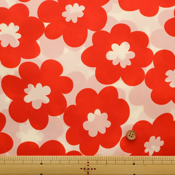 Water Repellent Nylon Taffeta Print Fabric - Nordic Flower