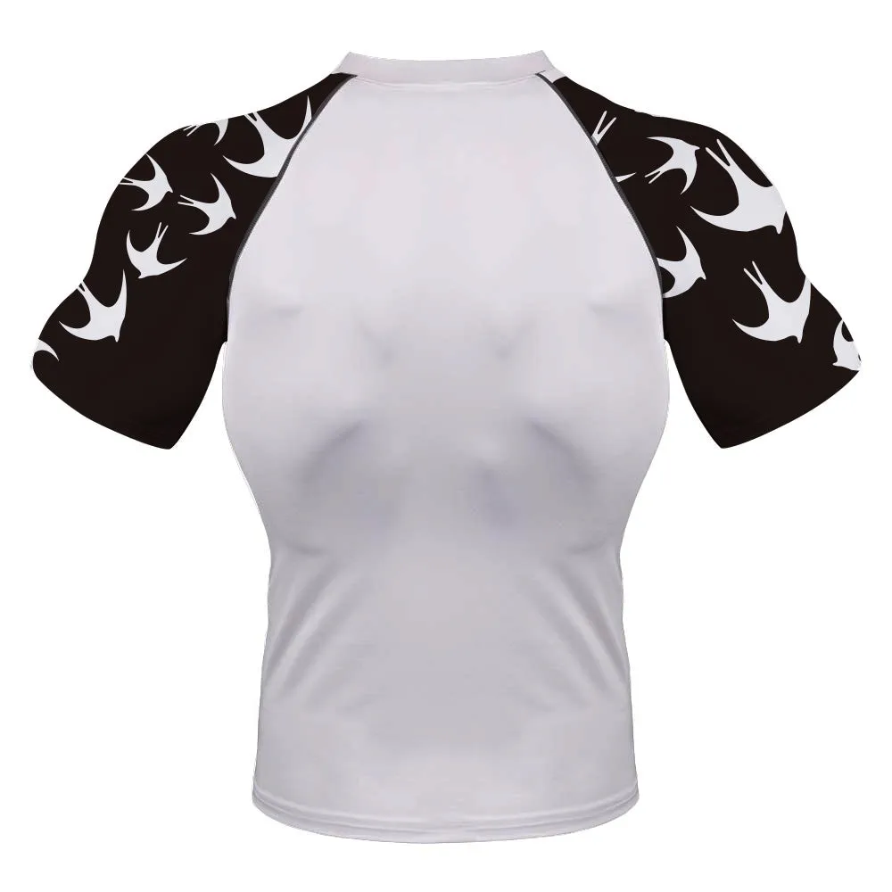 Wolf Roar Black White BJJ Rash Guard