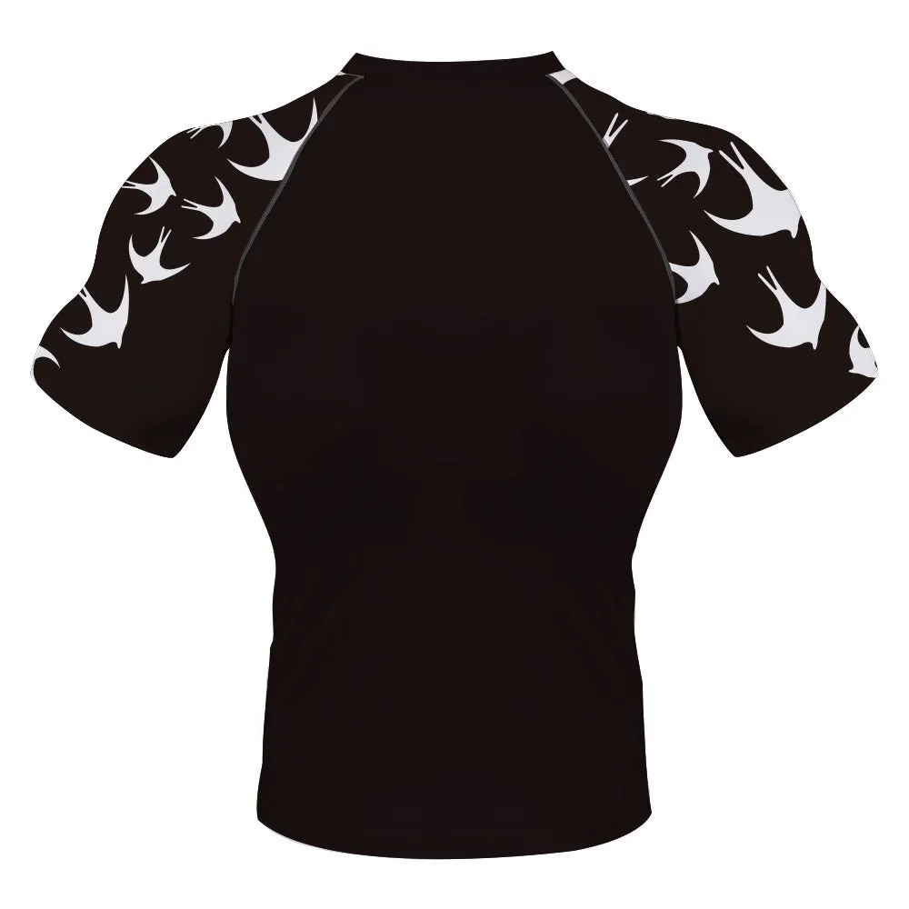 Wolf Roar Black White BJJ Rash Guard