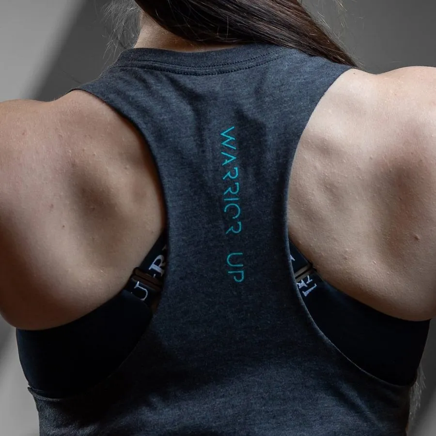 Women's No Limits Racerback Cropped Tank - Dark Heather Gray