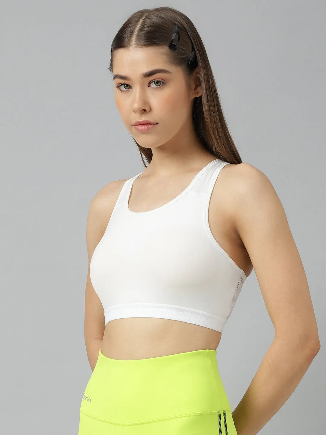 Women's racerback super soft back mesh sports bra