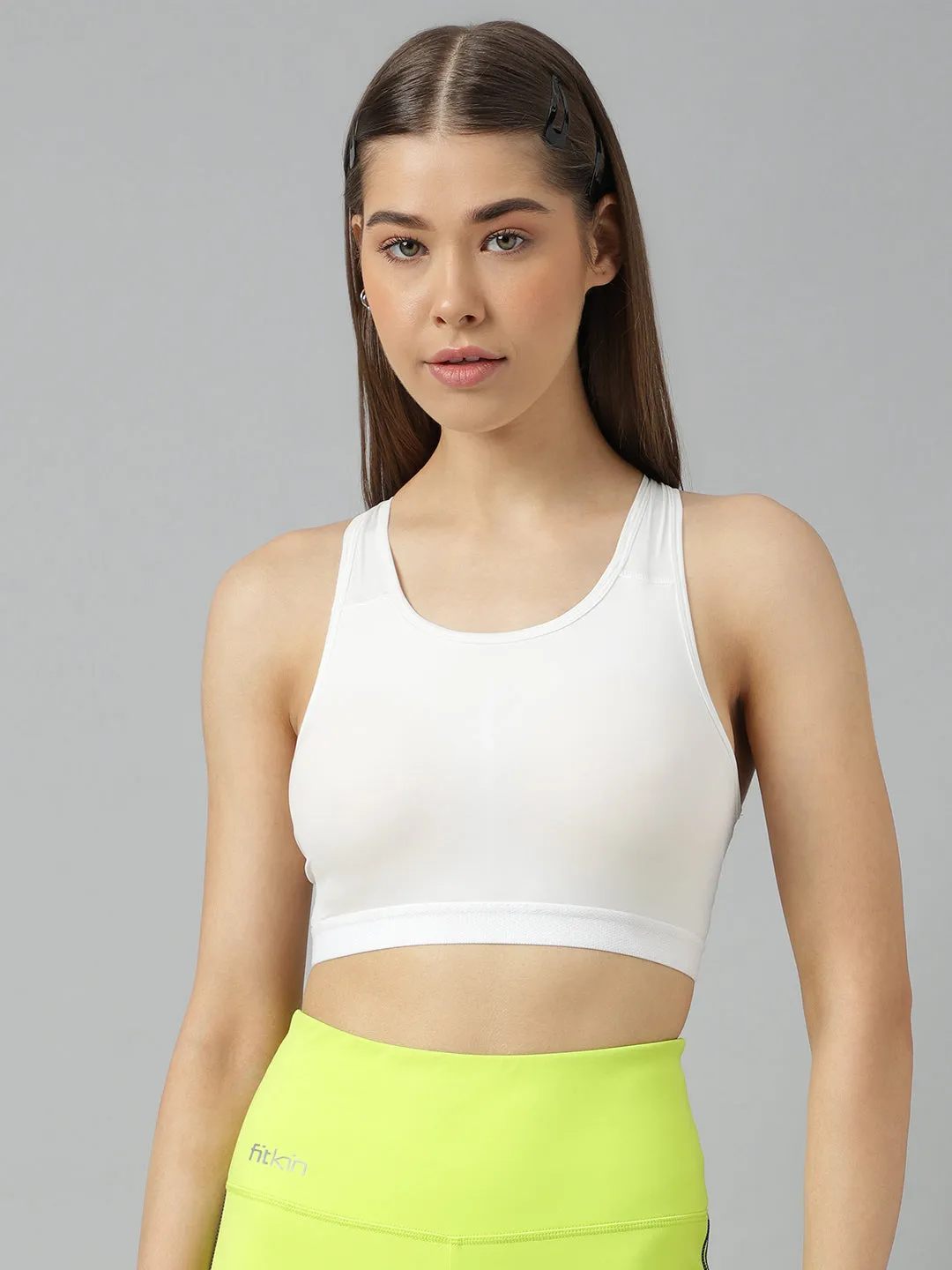 Women's racerback super soft back mesh sports bra