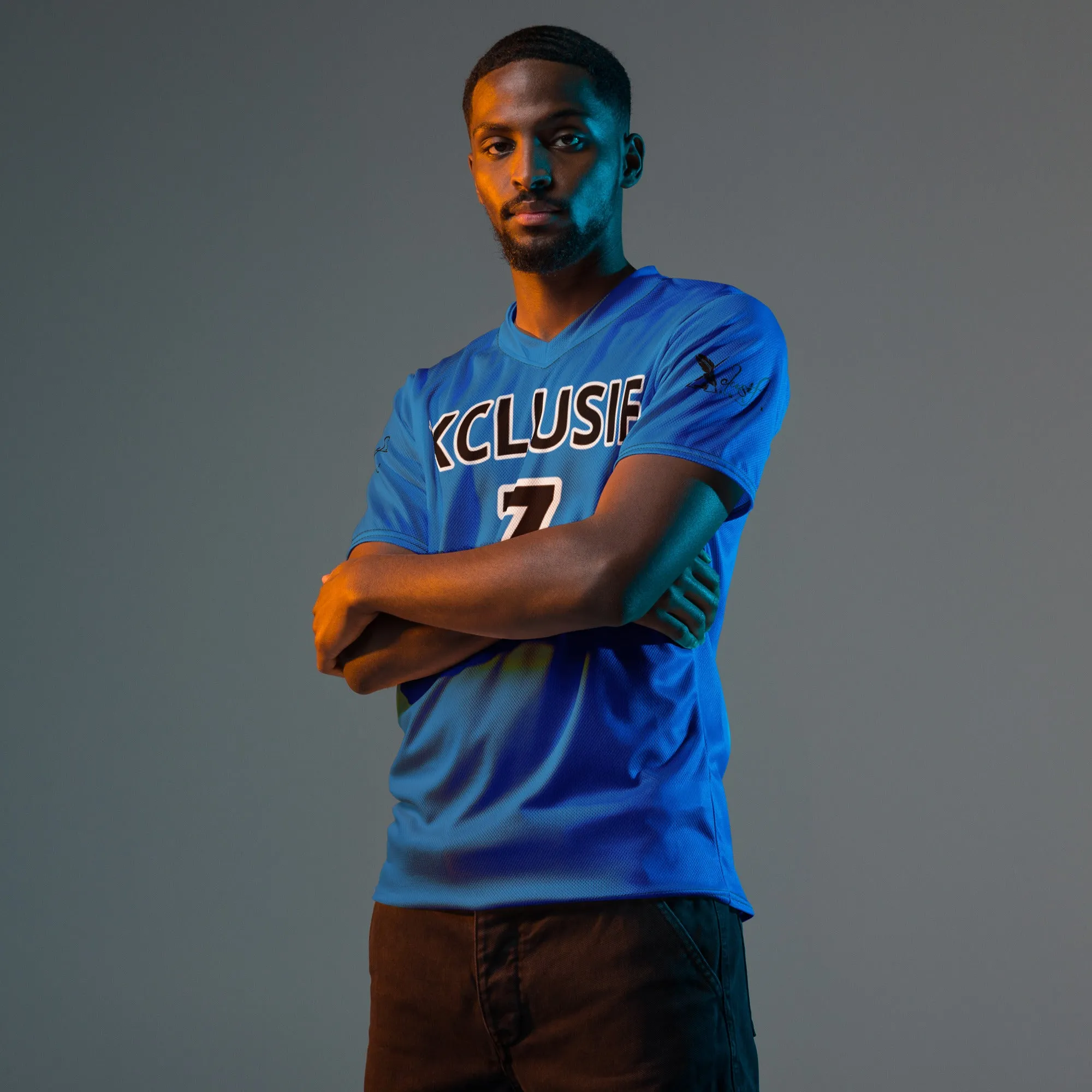 XCLUSIF POETIX BLUE & BLACK unisex sports jersey