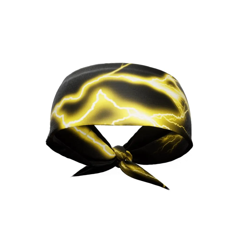 Yellow Lightning Tie Headband | Elite Athletic Gear