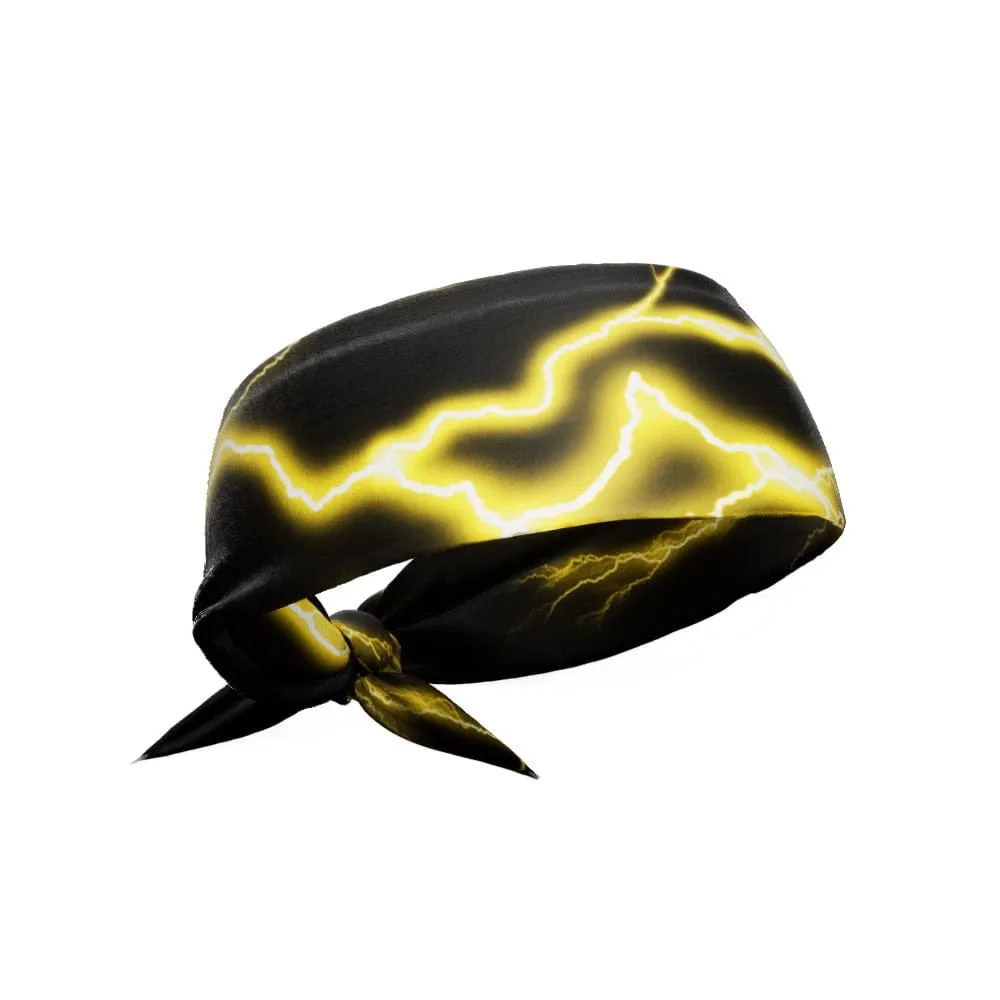 Yellow Lightning Tie Headband | Elite Athletic Gear