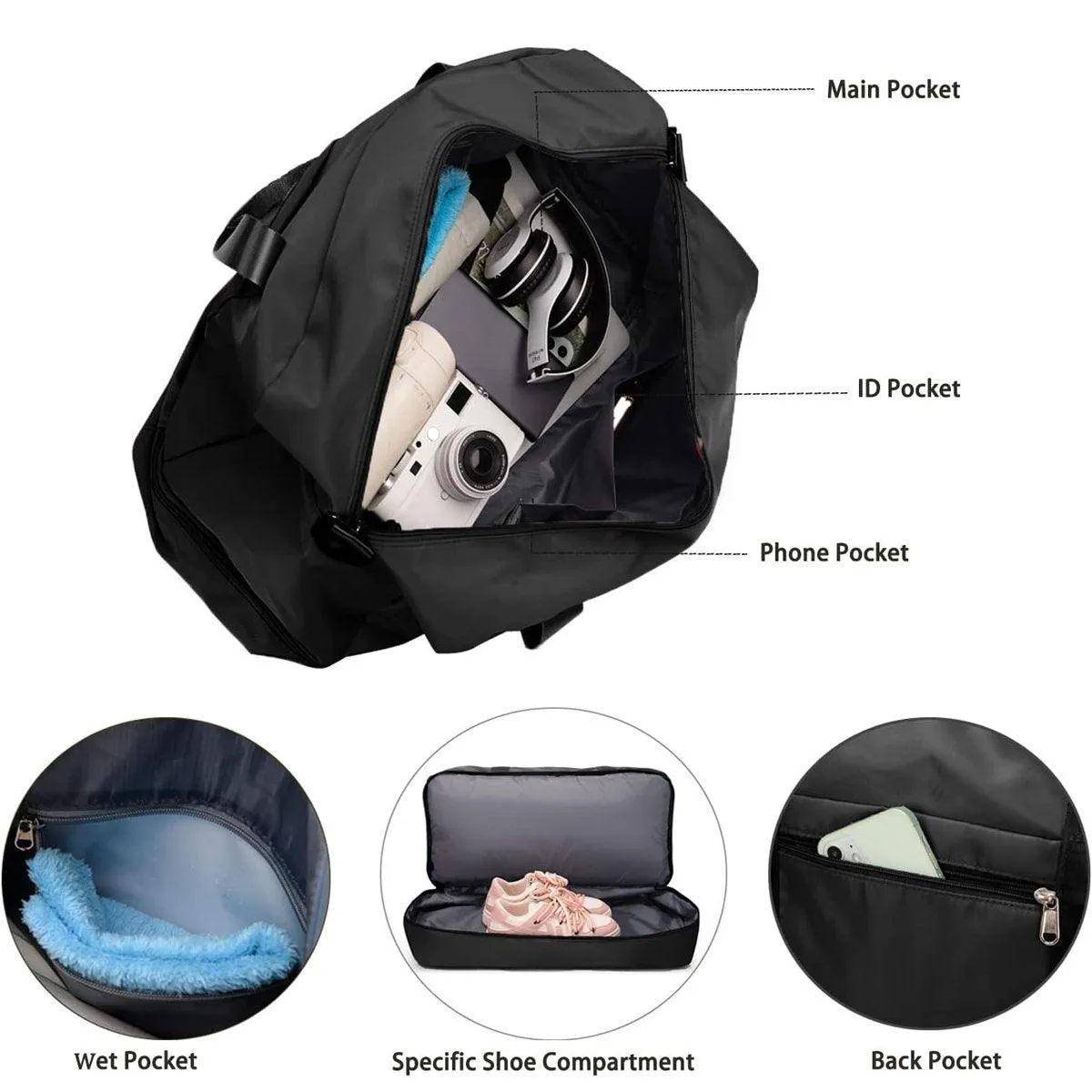 Yoga Fitness Bag Outdoor Sports Travel Bag Large Capacity Gym Luggage Bag