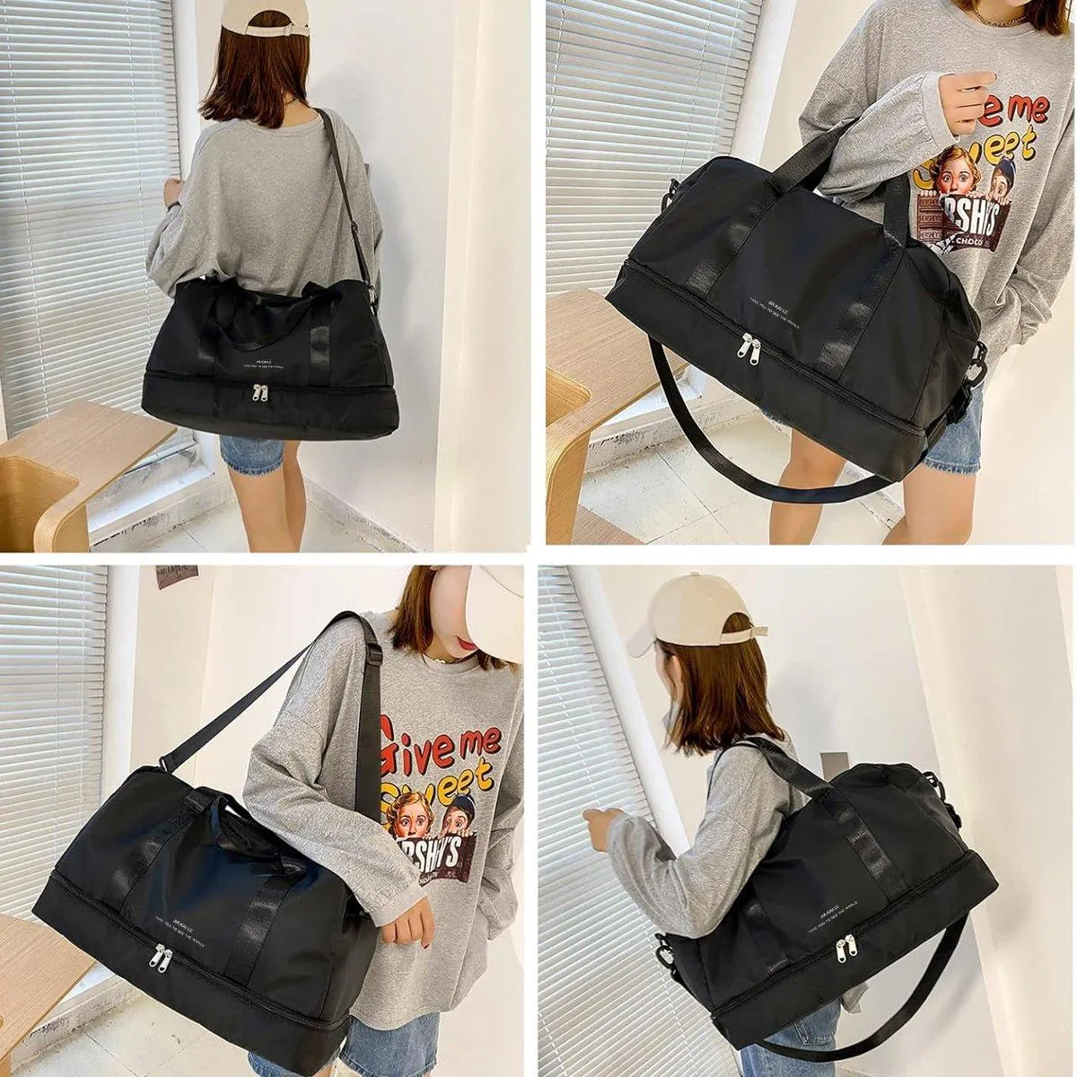 Yoga Fitness Bag Outdoor Sports Travel Bag Large Capacity Gym Luggage Bag